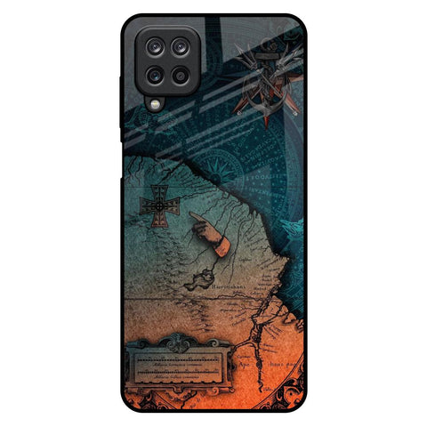 Geographical Map Samsung Galaxy M12 Glass Back Cover Online