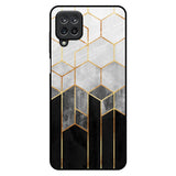 Tricolor Pattern Samsung Galaxy M12 Glass Back Cover Online