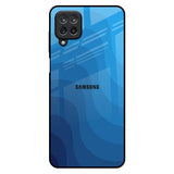 Blue Wave Abstract Samsung Galaxy M12 Glass Back Cover Online