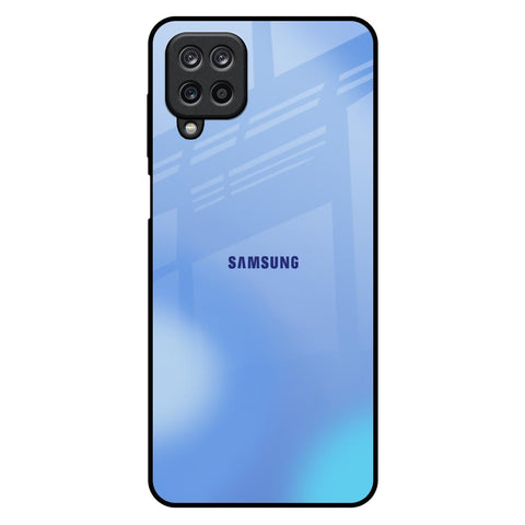 Vibrant Blue Texture Samsung Galaxy M12 Glass Back Cover Online