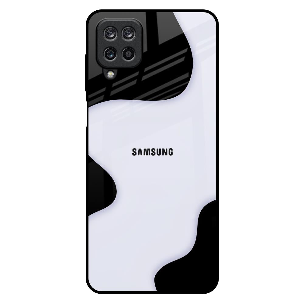 Wheat Cream Wavy Samsung Galaxy M12 Glass Back Cover Online