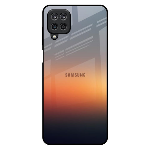 Aesthetic Orange Samsung Galaxy M12 Glass Back Cover Online