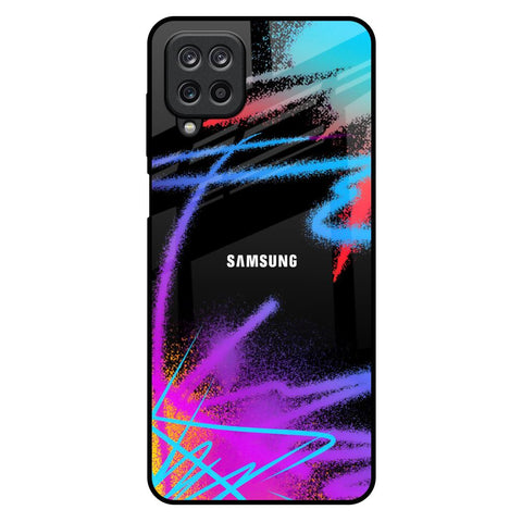 Brushy Color Samsung Galaxy M12 Glass Back Cover Online