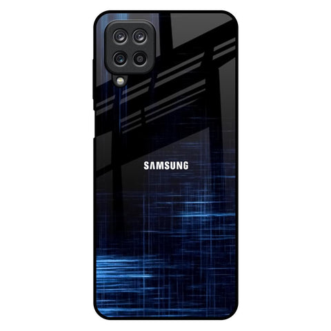 Blue Scratch Samsung Galaxy M12 Glass Back Cover Online
