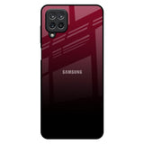Wine Red Samsung Galaxy M12 Glass Back Cover Online