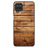 Wooden Planks Samsung Galaxy M12 Glass Back Cover Online