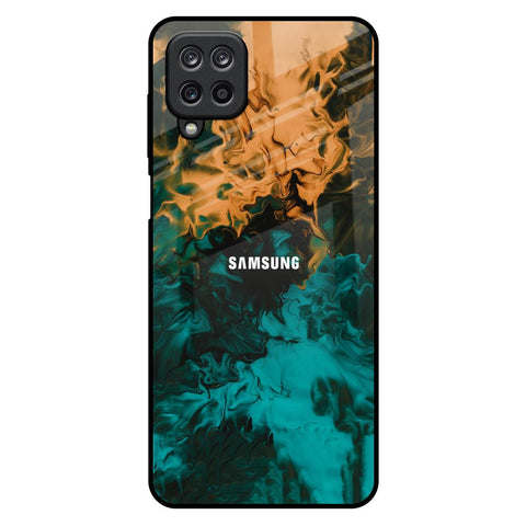 Watercolor Wave Samsung Galaxy M12 Glass Back Cover Online