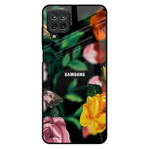 Flowers & Butterfly Samsung Galaxy M12 Glass Back Cover Online
