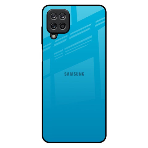Blue Aqua Samsung Galaxy M12 Glass Back Cover Online