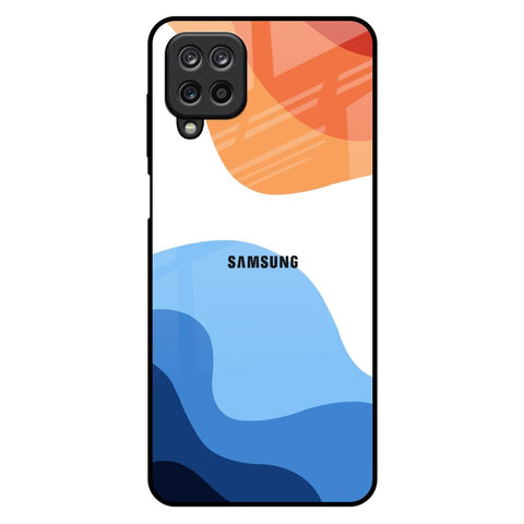 Wavy Color Pattern Samsung Galaxy M12 Glass Back Cover Online