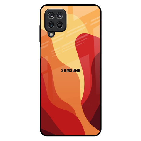 Magma Color Pattern Samsung Galaxy M12 Glass Back Cover Online