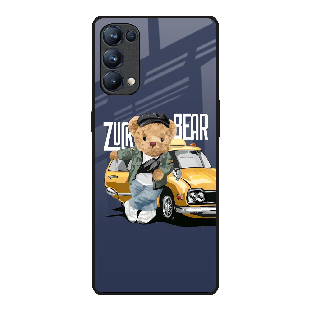 Adventurous Bear Oppo Reno5 Pro Glass Back Cover Online