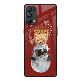 Astronaut Bear Oppo Reno5 Pro Glass Back Cover Online