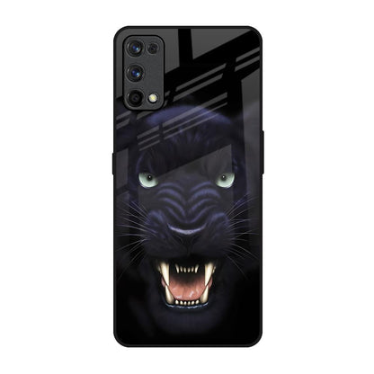 Angry Black Leopard Realme X7 Pro Glass Back Cover Online