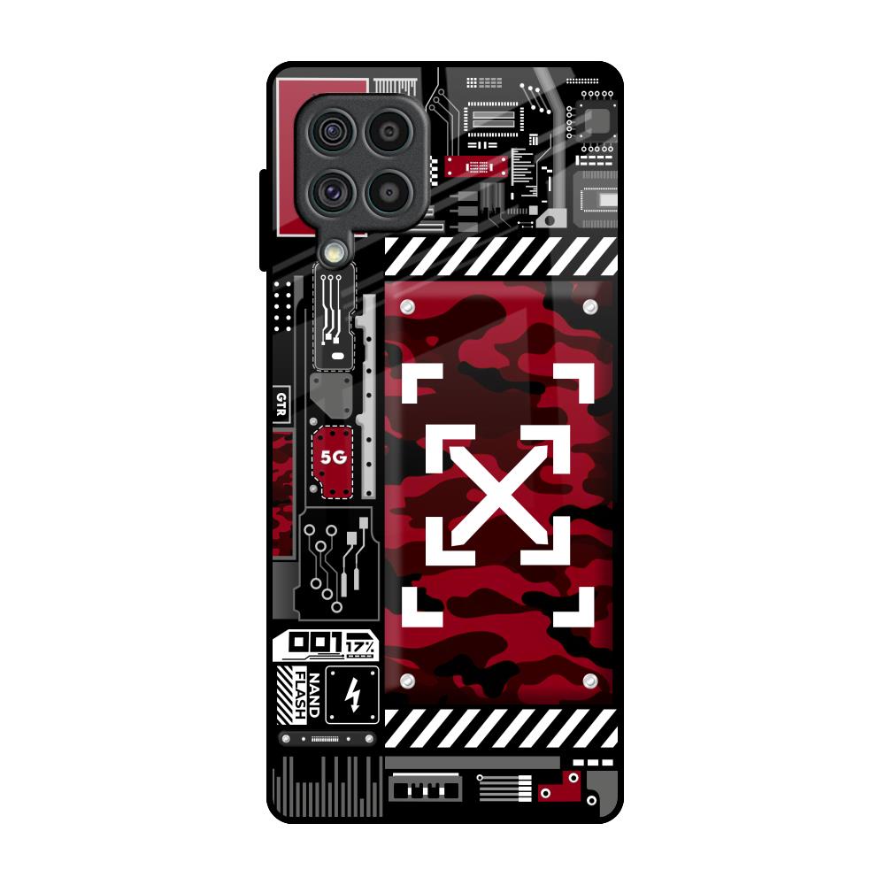 Technology Art Samsung Galaxy F62 Glass Back Cover Online