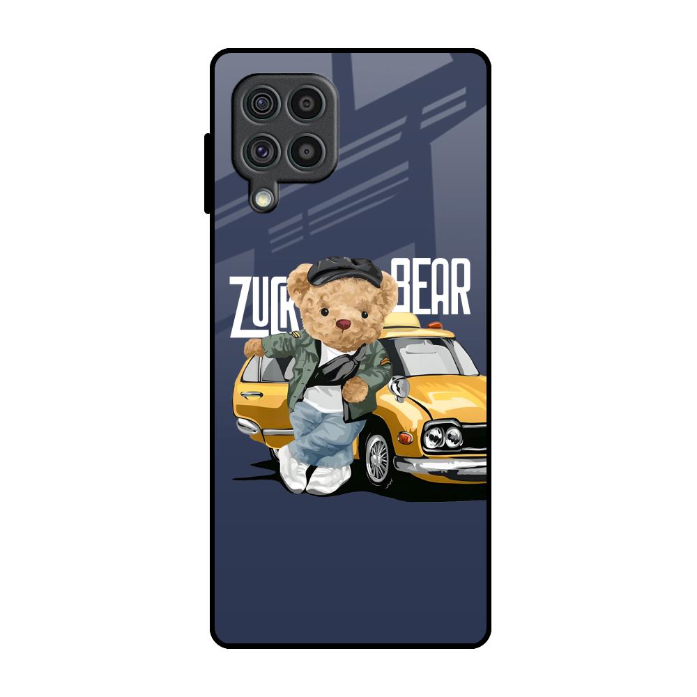 Adventurous Bear Samsung Galaxy F62 Glass Back Cover Online