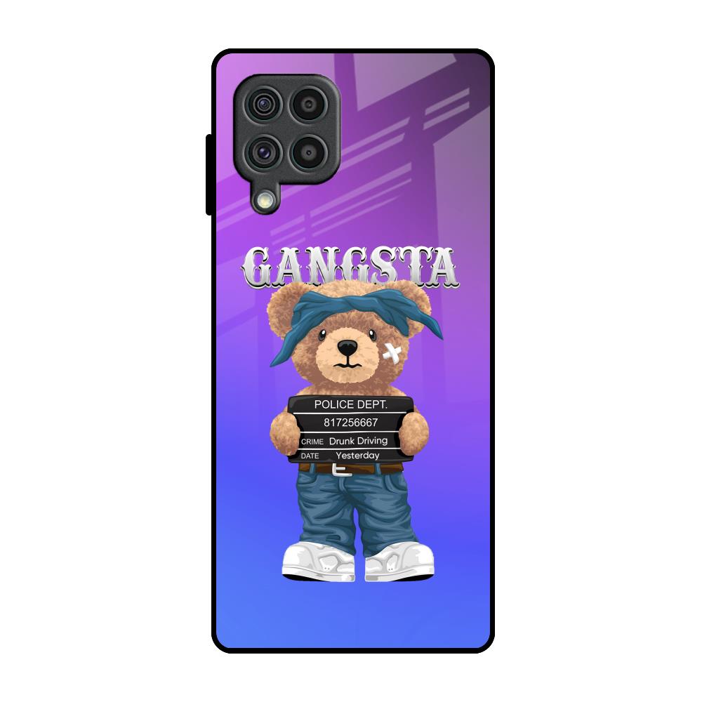 Gangsta Bear Samsung Galaxy F62 Glass Back Cover Online