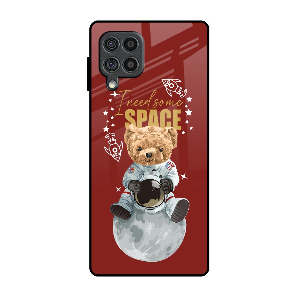 Astronaut Bear Samsung Galaxy F62 Glass Back Cover Online