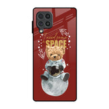 Astronaut Bear Samsung Galaxy F62 Glass Back Cover Online