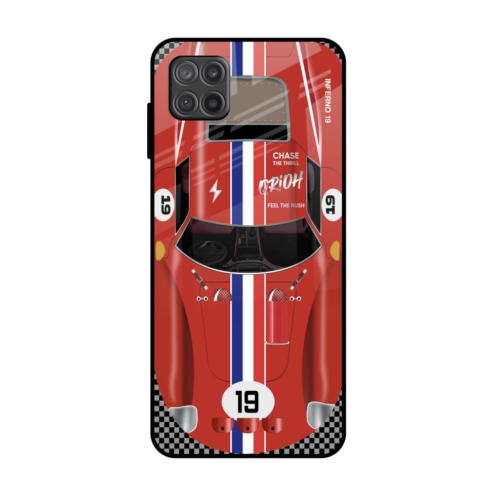 Racing Vintage Samsung Galaxy A12 Glass Back Cover Online