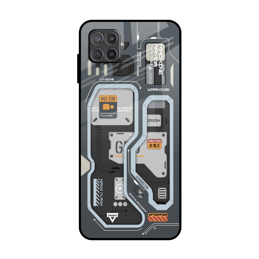 Retro Futuristic Samsung Galaxy A12 Glass Back Cover Online