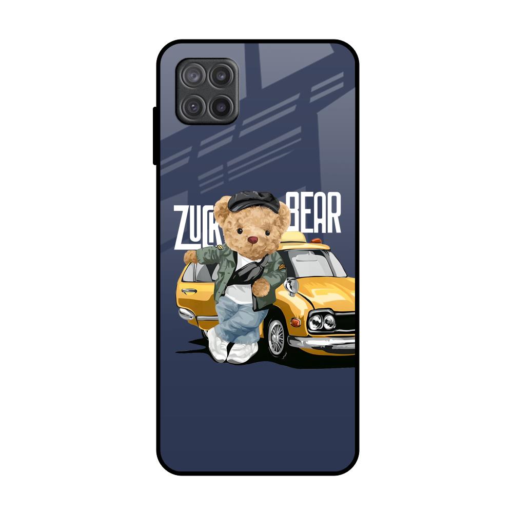 Adventurous Bear Samsung Galaxy A12 Glass Back Cover Online