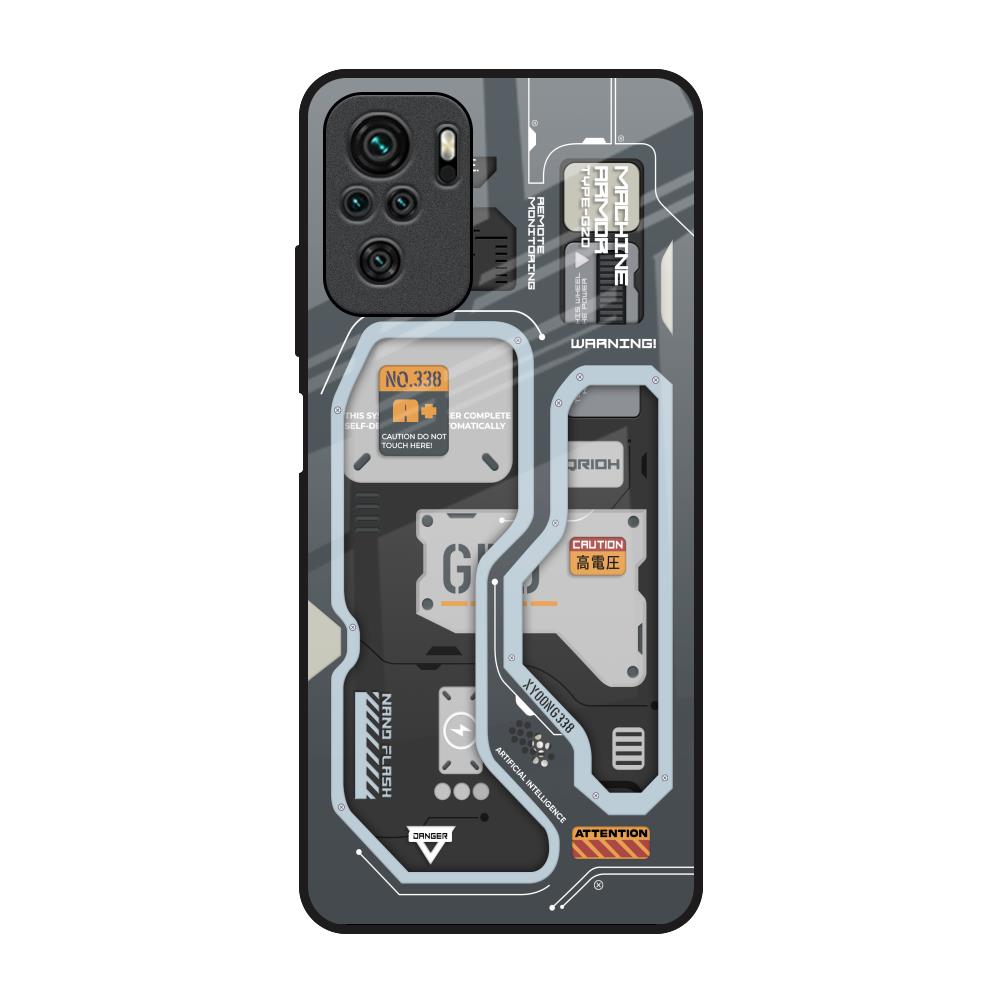 Retro Futuristic Redmi Note 10 Glass Back Cover Online