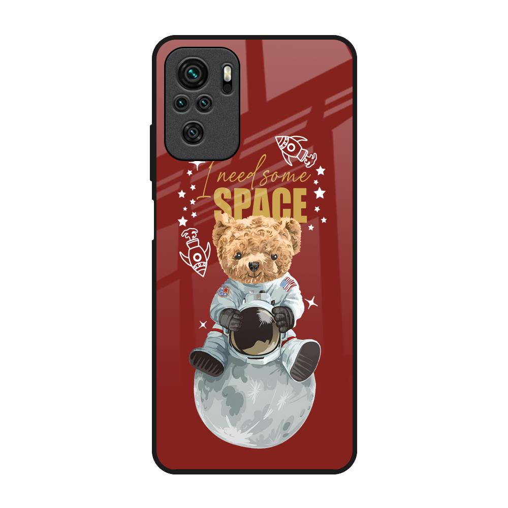 Astronaut Bear Redmi Note 10 Glass Back Cover Online