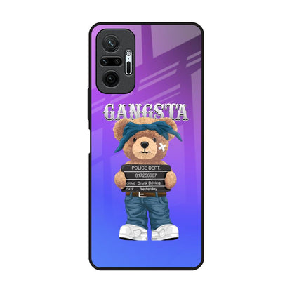 Gangsta Bear Redmi Note 10 Pro Max Glass Back Cover Online