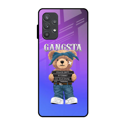 Gangsta Bear Samsung Galaxy A72 Glass Back Cover Online