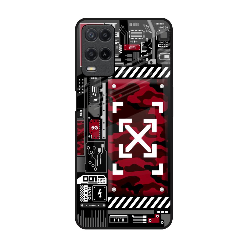 Technology Art Realme 8 Glass Back Cover Online