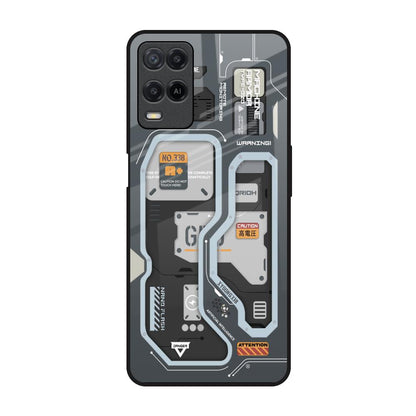 Retro Futuristic Realme 8 Glass Back Cover Online