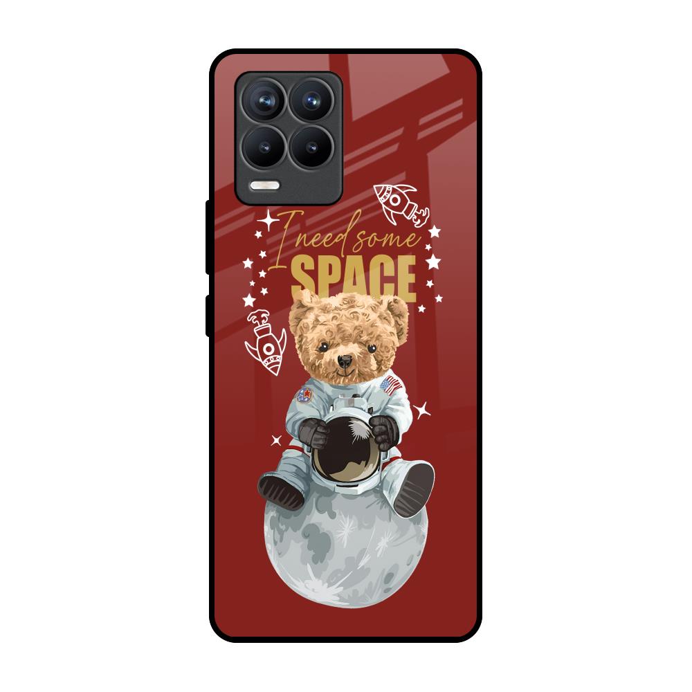 Astronaut Bear Realme 8 Pro Glass Back Cover Online
