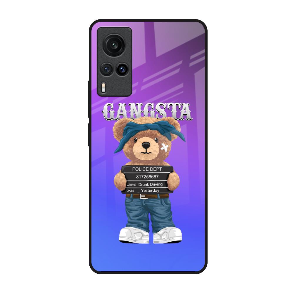 Gangsta Bear Vivo X60 Glass Back Cover Online