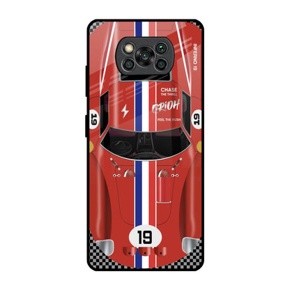 Racing Vintage Poco X3 Pro Glass Back Cover Online
