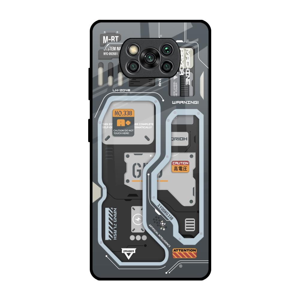 Retro Futuristic Poco X3 Pro Glass Back Cover Online