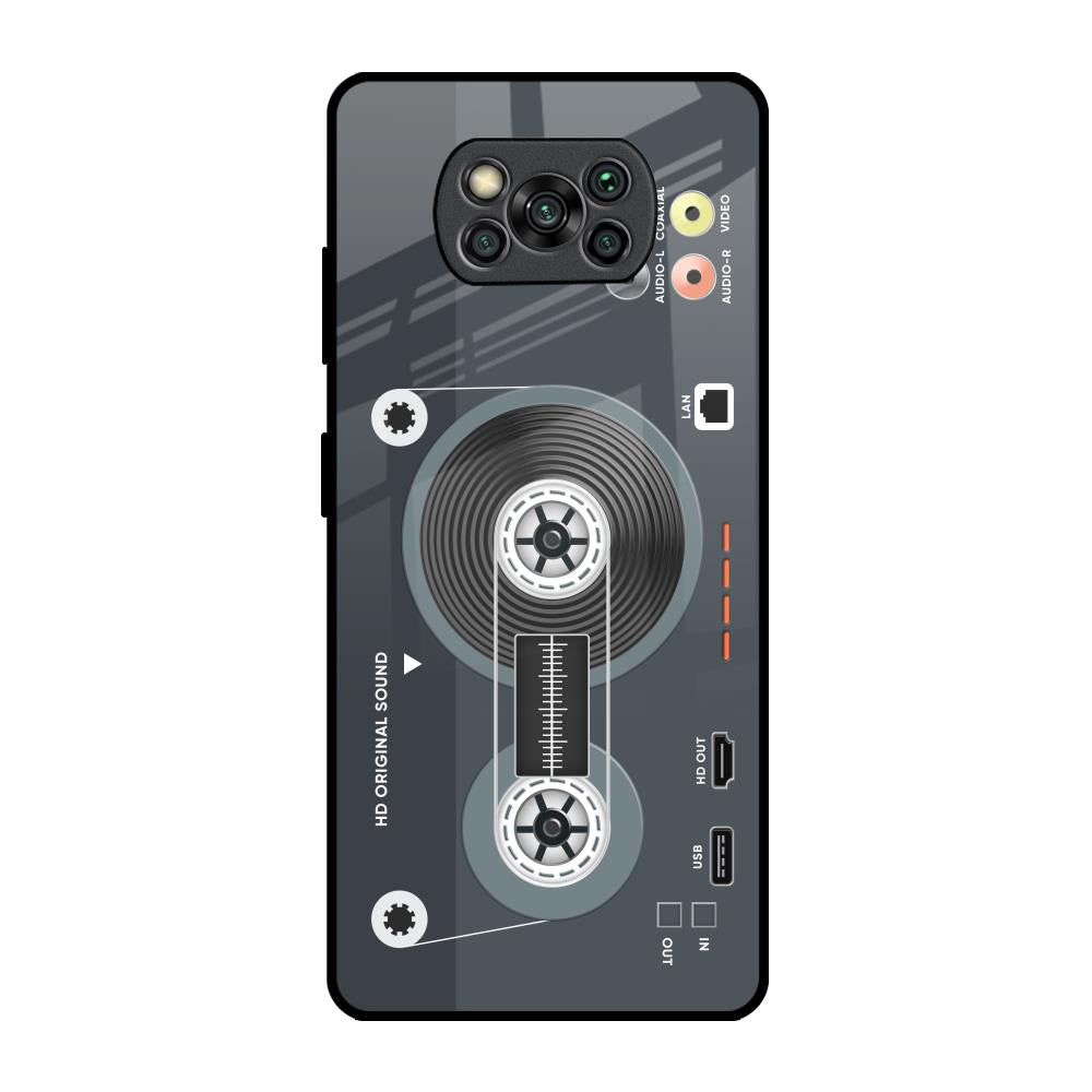 Retro Recorder Poco X3 Pro Glass Back Cover Online