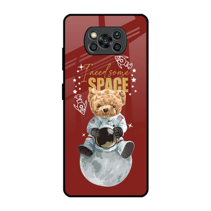 Astronaut Bear Poco X3 Pro Glass Back Cover Online