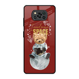 Astronaut Bear Poco X3 Pro Glass Back Cover Online