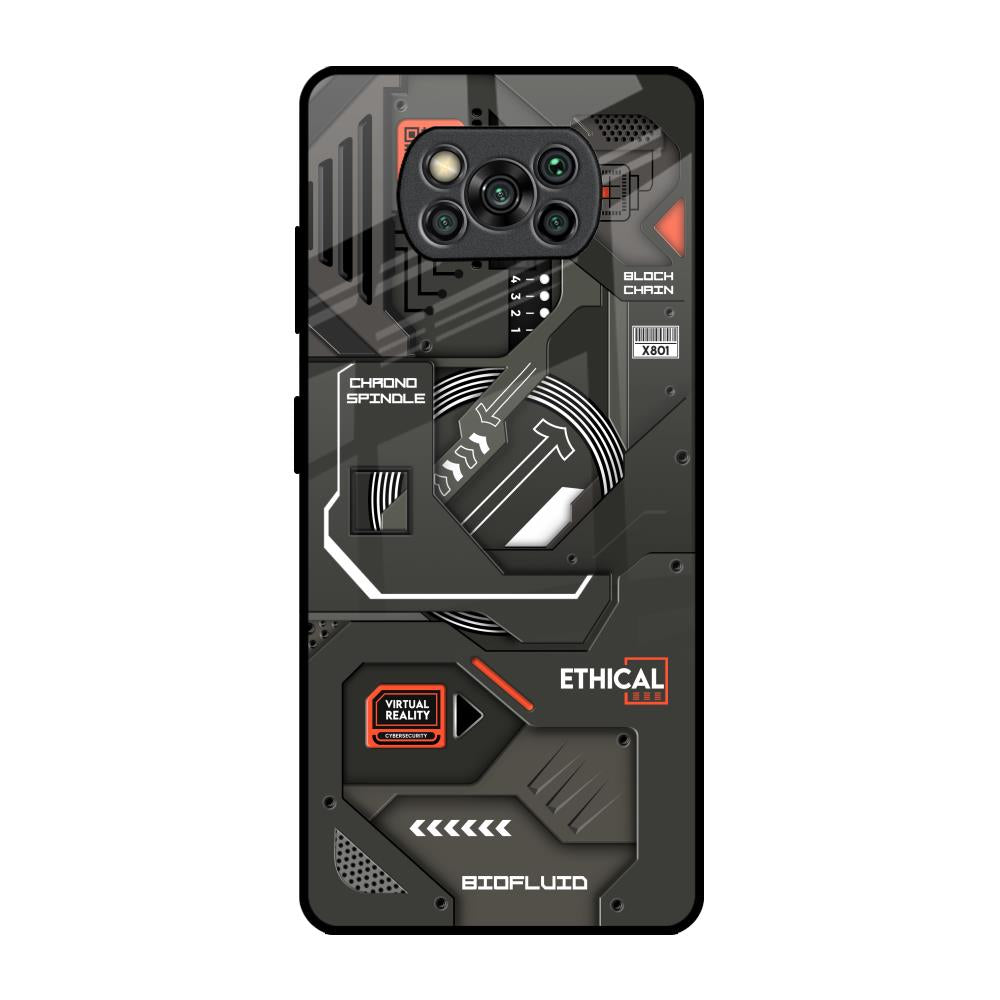 Tech Aesthetics Poco X3 Pro Glass Back Cover Online