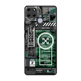 Green Camo Circuit Realme C25 Glass Back Cover Online