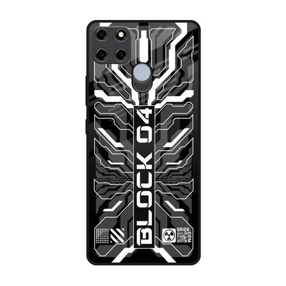 Monochrome Magic Realme C25 Glass Back Cover Online