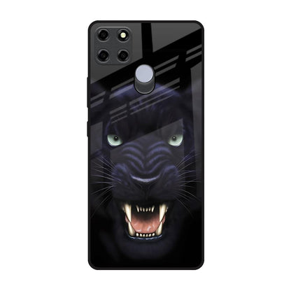 Angry Black Leopard Realme C25 Glass Back Cover Online