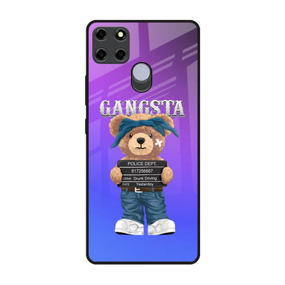 Gangsta Bear Realme C25 Glass Back Cover Online