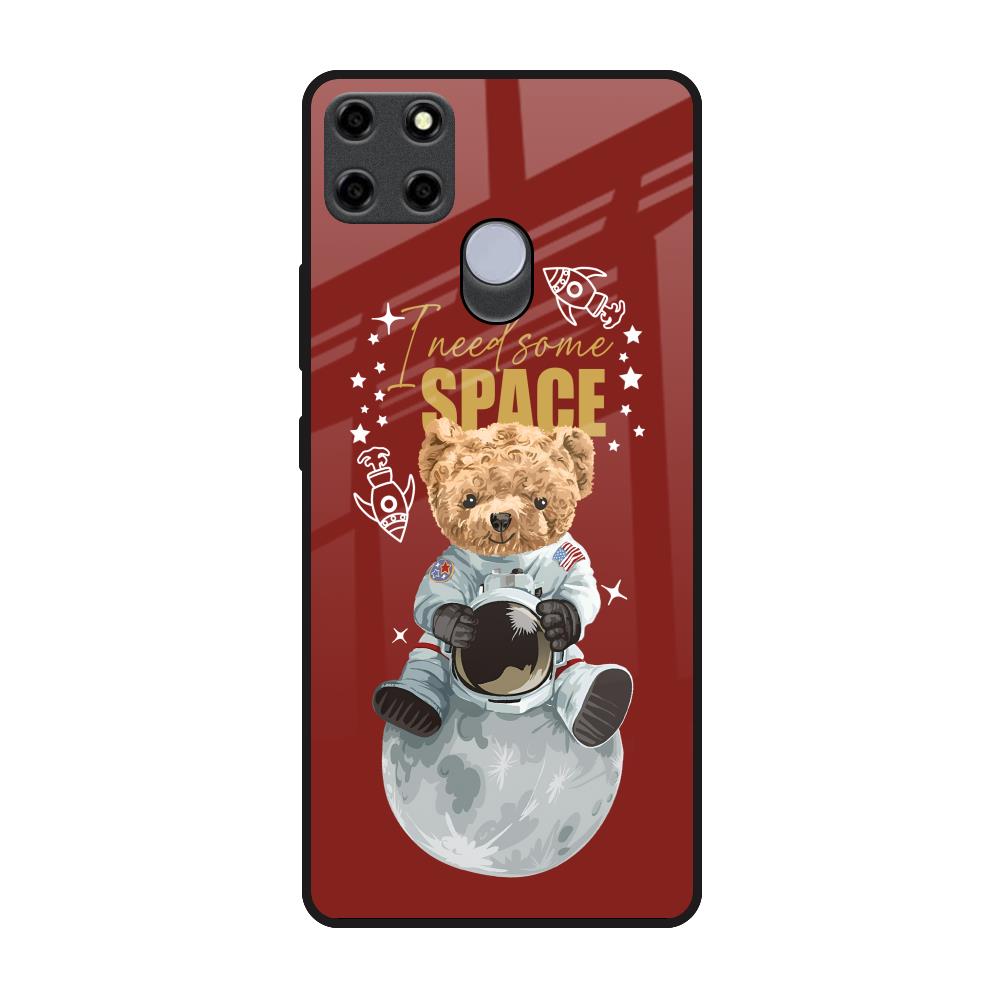 Astronaut Bear Realme C25 Glass Back Cover Online