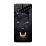 Angry Black Leopard Vivo V21 Glass Back Cover Online