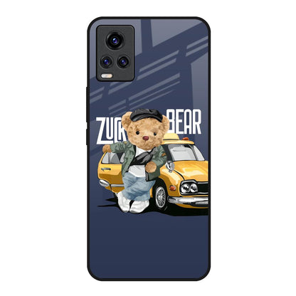Adventurous Bear Vivo Y73 Glass Back Cover Online