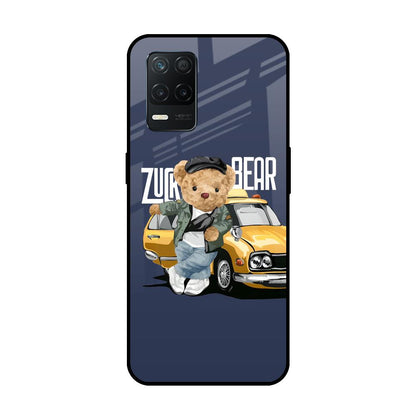 Adventurous Bear Realme 8 5G Glass Back Cover Online