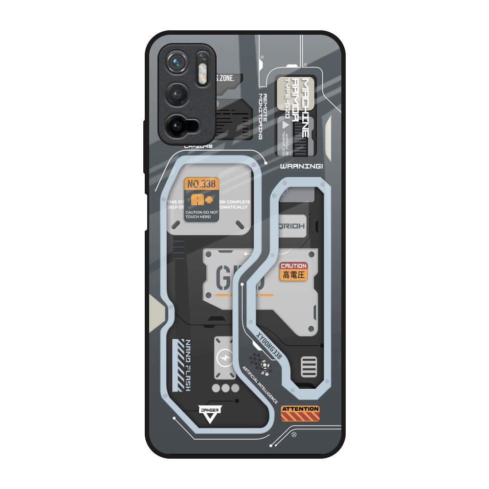 Retro Futuristic Poco M3 Pro Glass Back Cover Online