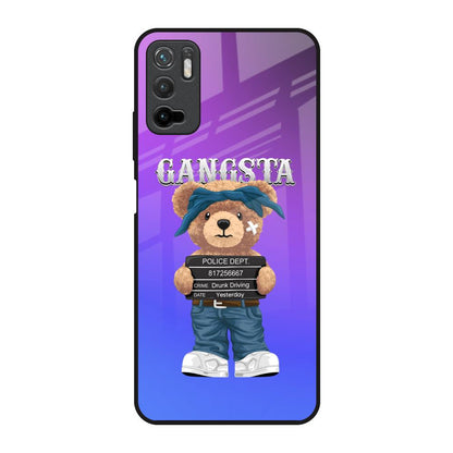 Gangsta Bear Poco M3 Pro Glass Back Cover Online